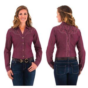 Noble Outfitters L/S Bluegrass Button Lace Overlay